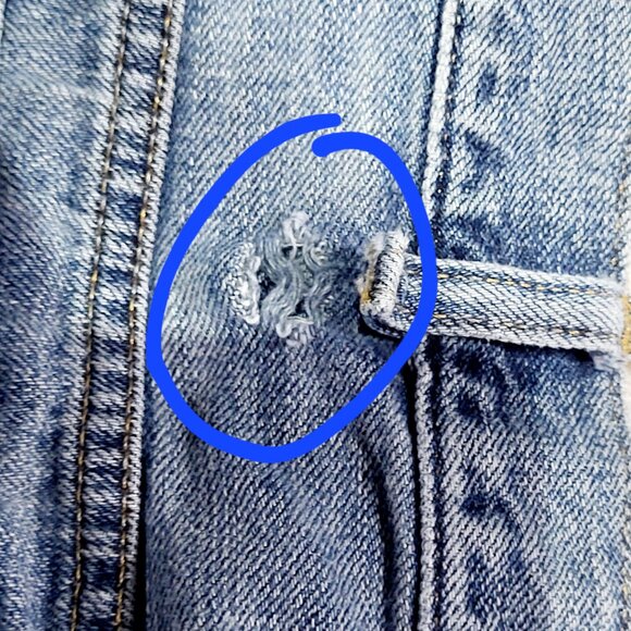 Urban Pipeline Relaxed Bootcut Jean Men 38x32 Blue Western Distressed Denim READ - Picture 6 of 12